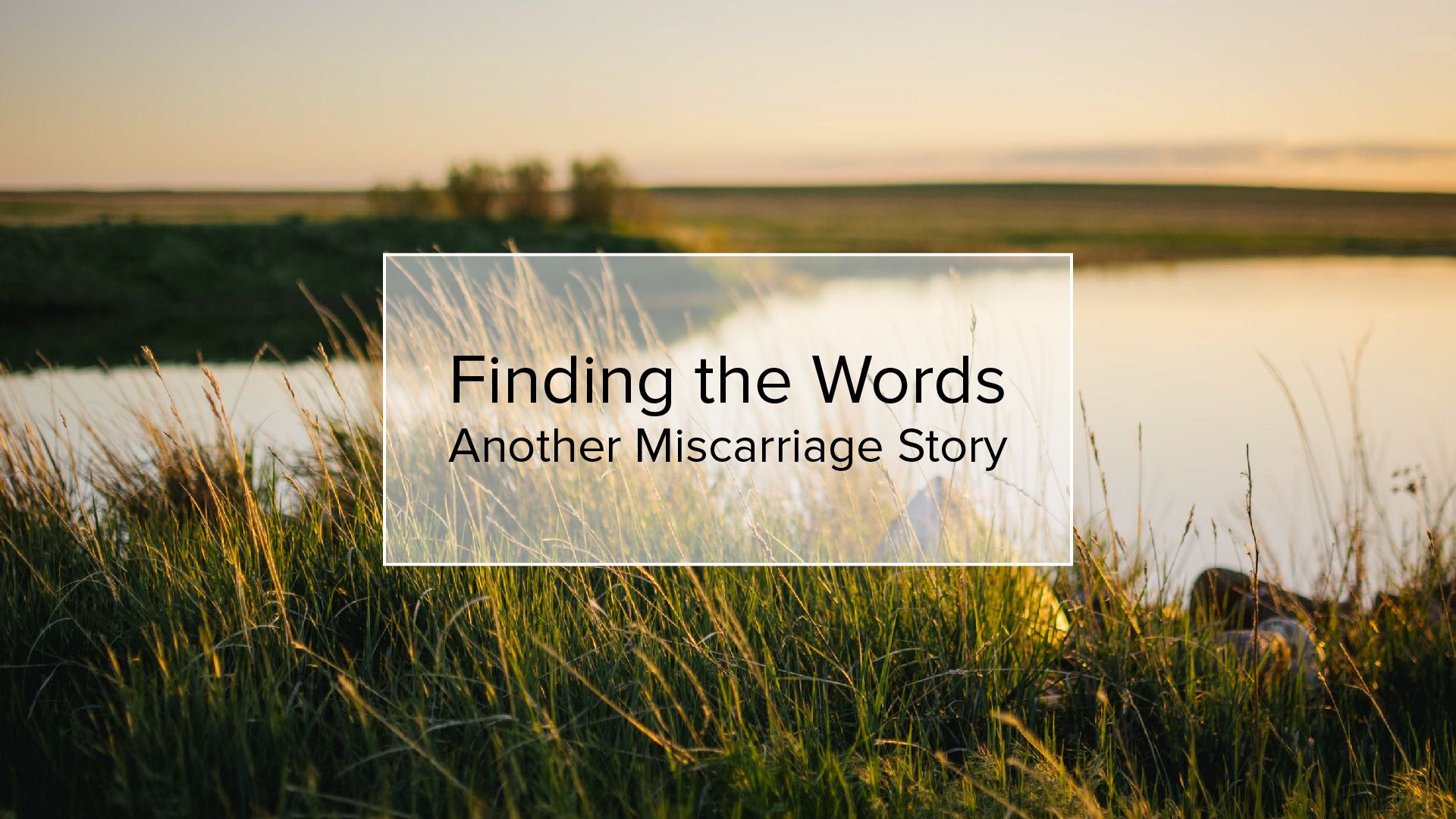 Finding the Words | Another Miscarriage Story