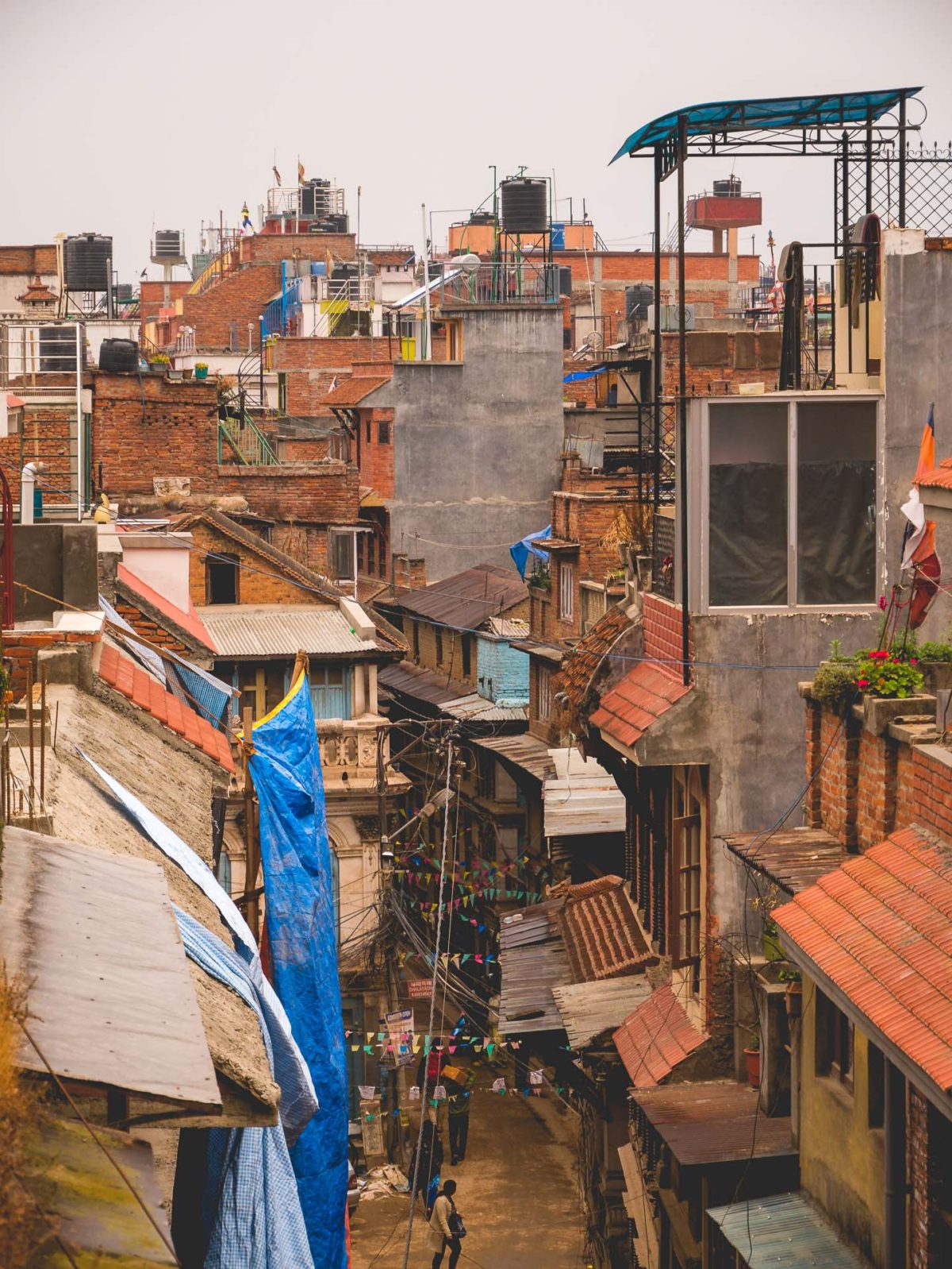View of street in Kathmandu Nepal